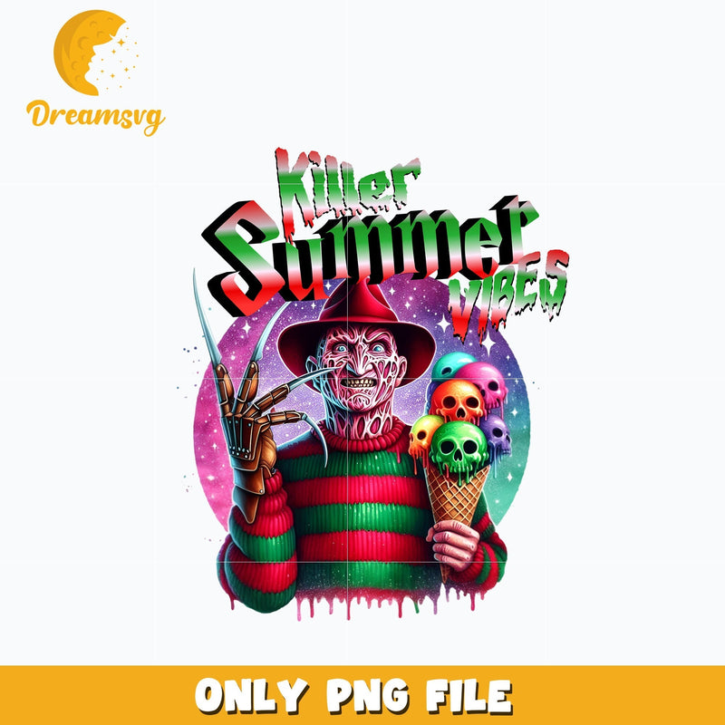 Killer summer vibes Freddy Krueger design png