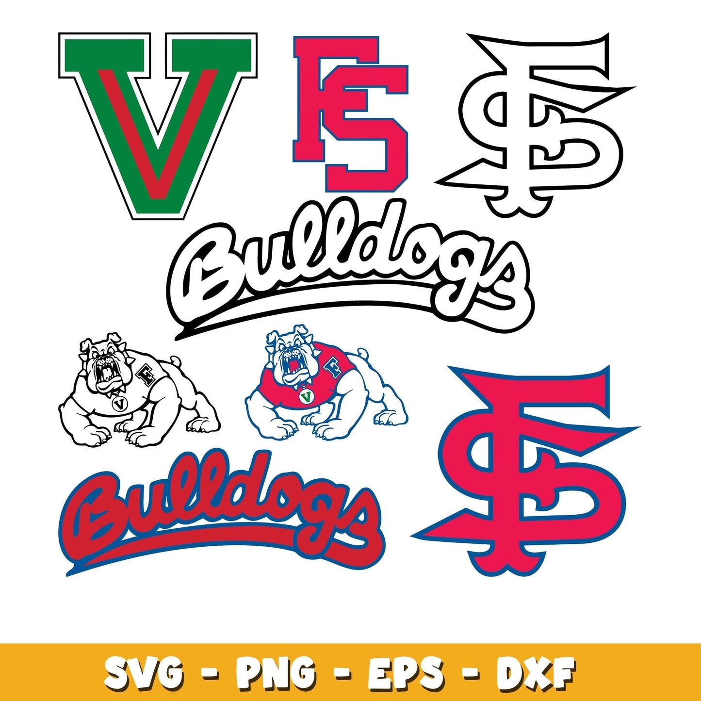 Fresno State Bulldogs Bundle svg, Fresno State Bulldogs logo svg, ncaa svg