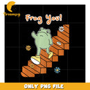 Frog You PNG Cute Frog Climbing Stairs