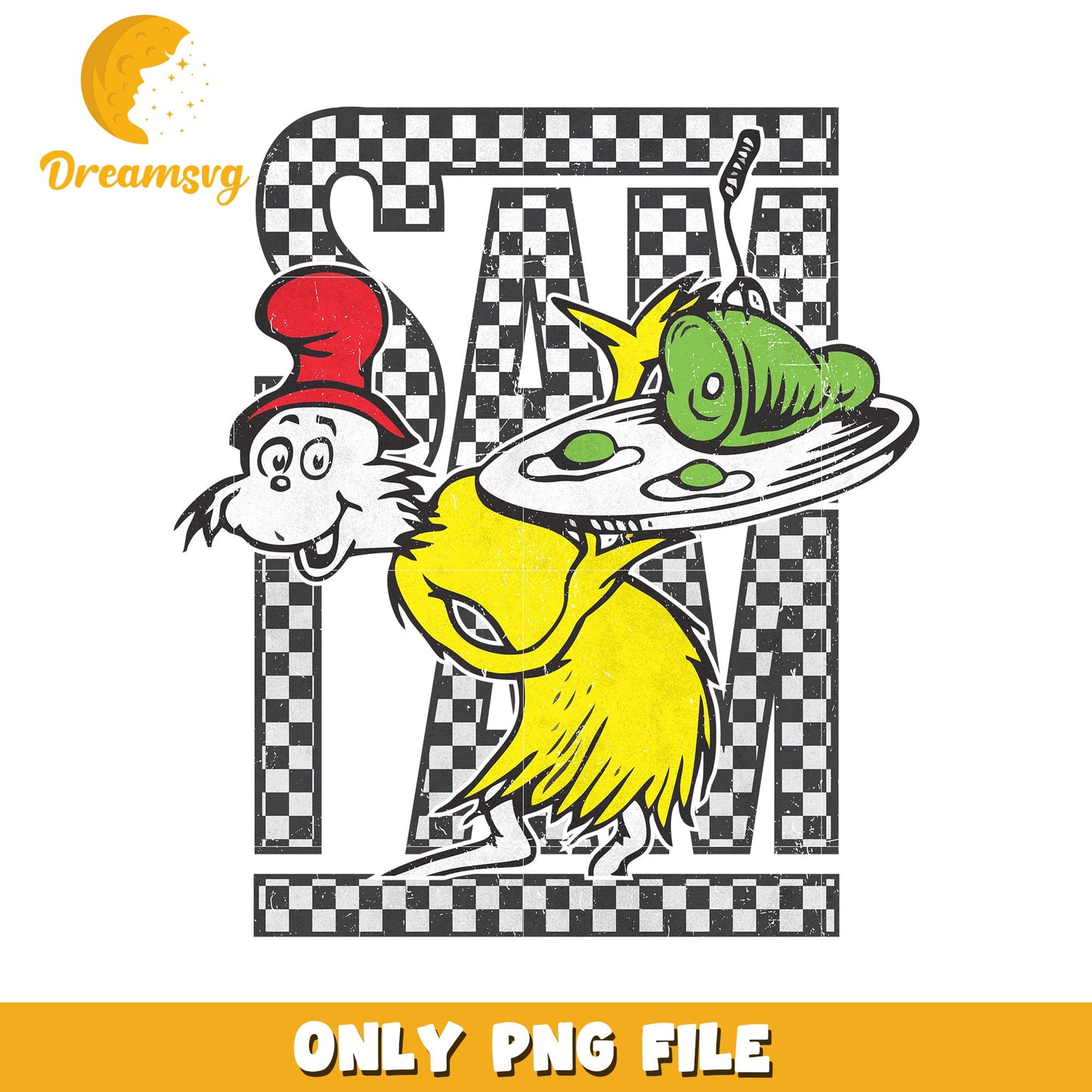 Fun Sam I Am Character Food PNG Graphic Design File