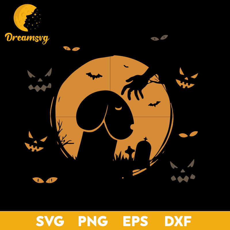 Funny Halloween Dog Dick svg, Halloween svg, png, dxf, eps digital file.