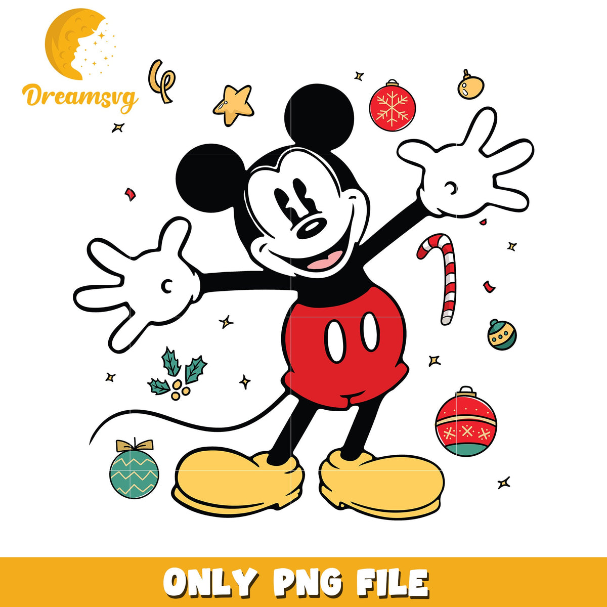 Funny mickey christmas png, disney spirit png, cozy disney png