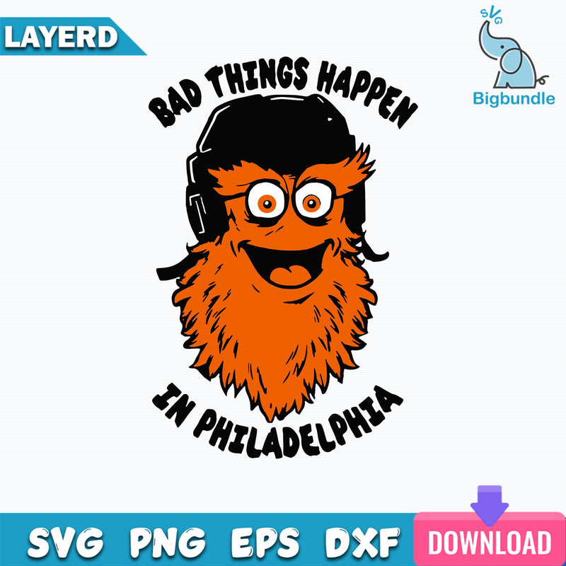 Bad Things Happen In Philadelphia Svg, Hockey Team Svg, NHL Philadelphia Flyers Svg