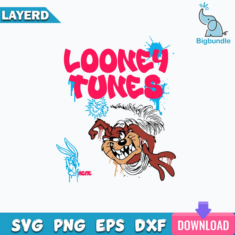 Looney Tunes Taz Svg, Taz Svg, Cartoon Svg, Funny Svg