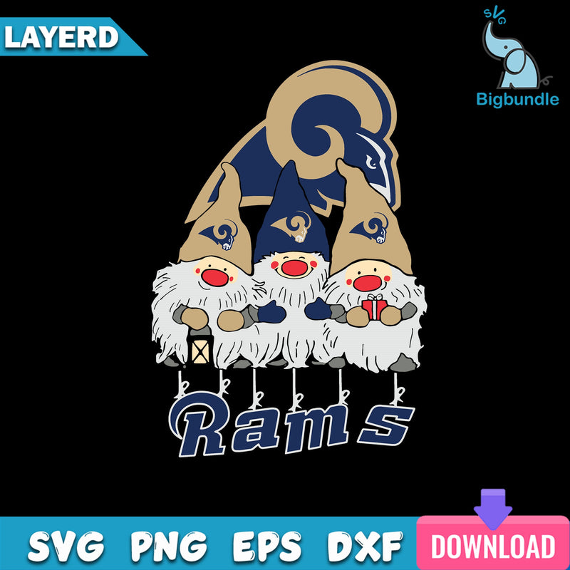 Los Angeles Rams Gnomes Svg, Los Angeles Rams, Gnomes Svg, Gnome Rams Svg