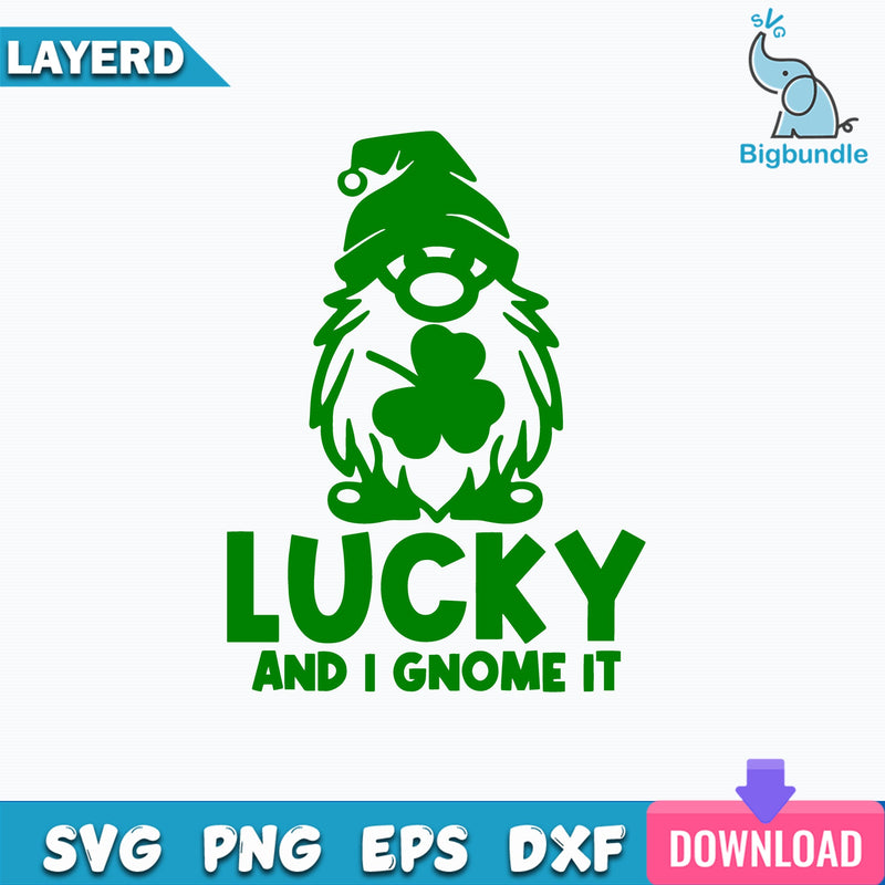 St. Patrick's Day Svg, Shamrockin' with my gnomies Svg