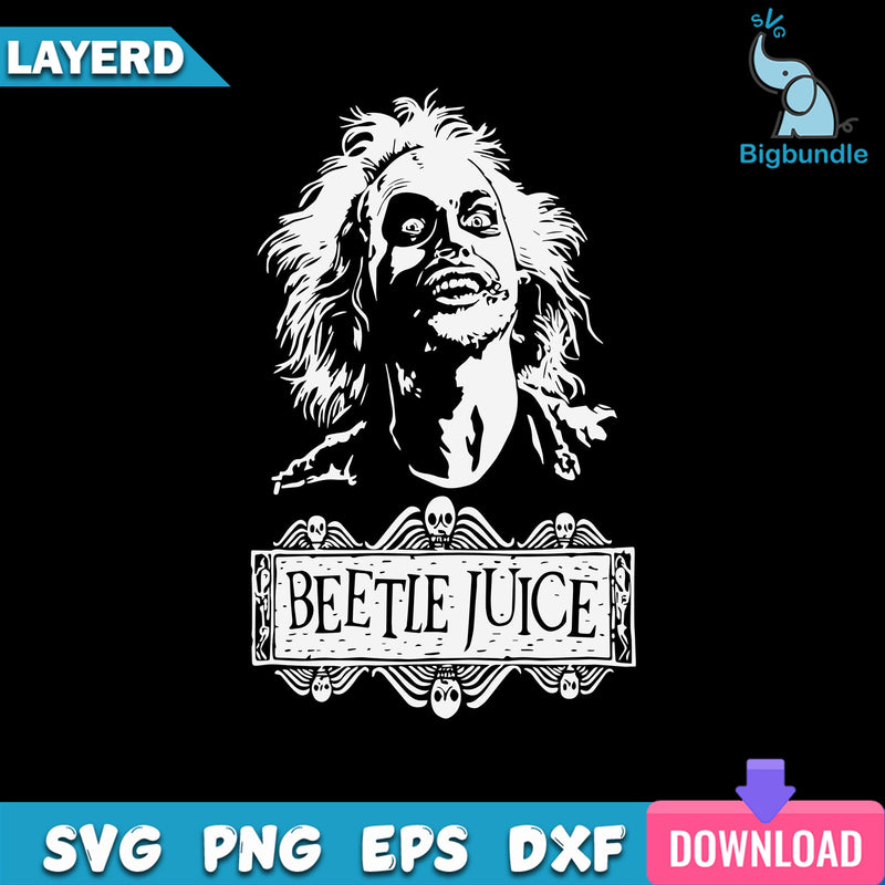 Beetlejuice Svg, Horror Movie Svg, Halloween Svg, Png Dxf Eps Digitla File