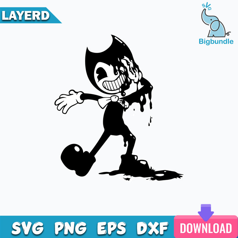 Bendy The Ink Machine bundle SVG, Funny character svg Digital files