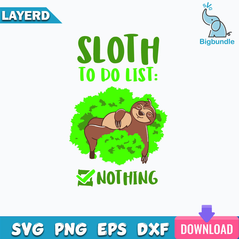 Sloth Do Nothing PNG