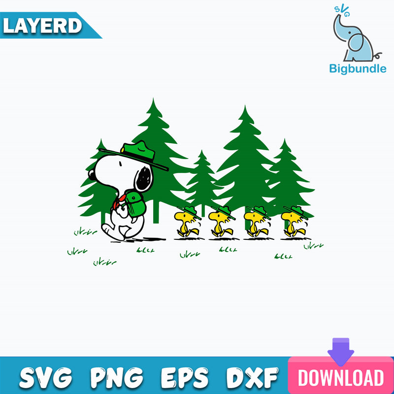 Snoopy And Woodstock Camping PNG