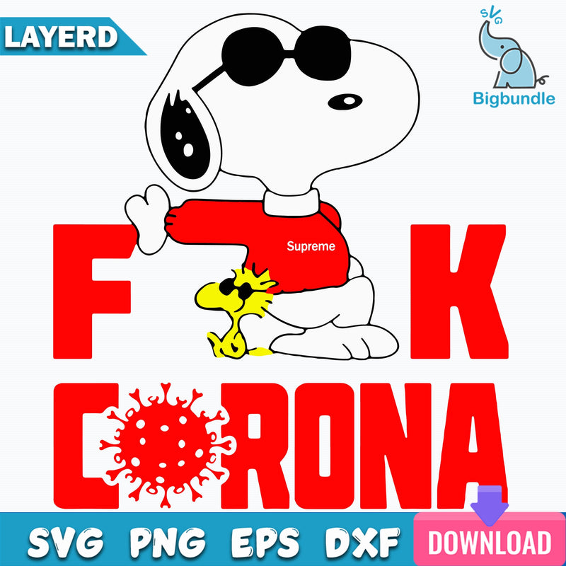 Snoopy Fuck Corona PNG