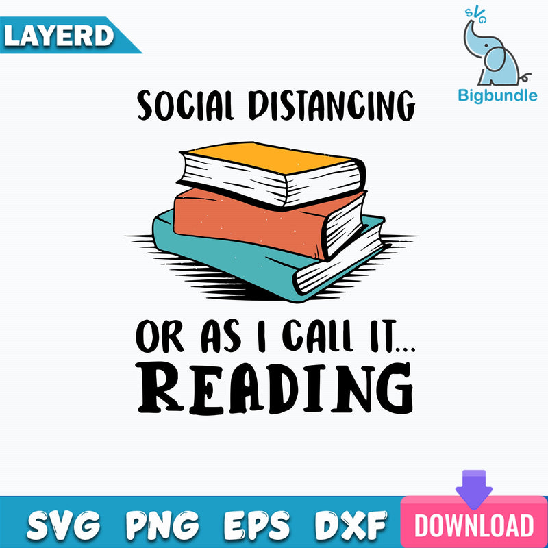 Social Distancing Is Reading PNG