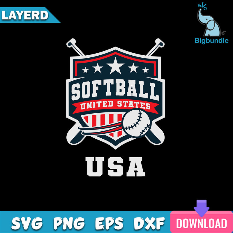 Softball United States Logo PNG