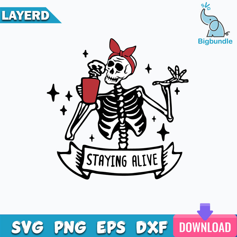 Skeletons Staying Alive PNG