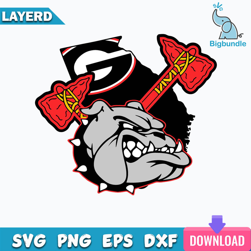 Braves Bulldogs Georgia Champions UGA Svg, Georgia Bulldogs svg, NCAA Football Svg