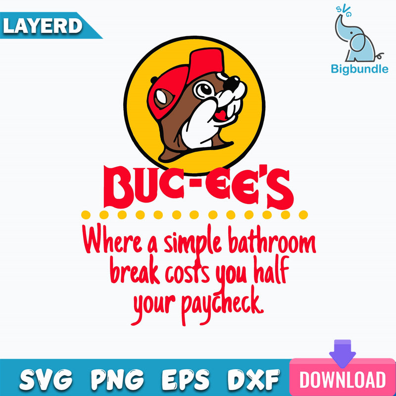 Buc-ee's, Where a simple bathroom break costs you half your pay check, Buc-ee's Svg