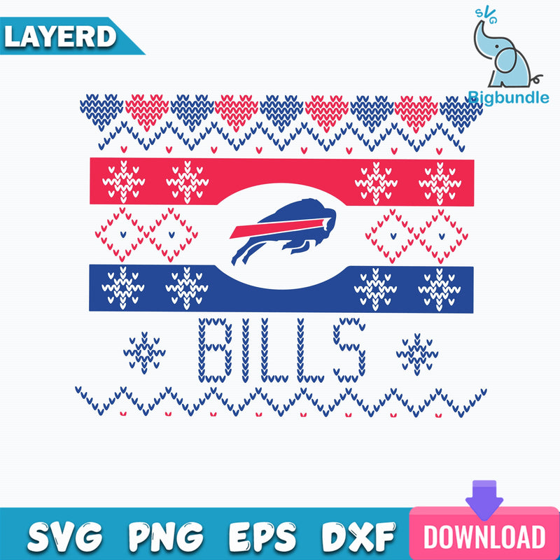 Buffalo Bills Fair Isle Svg, Buffalo Bills Svg