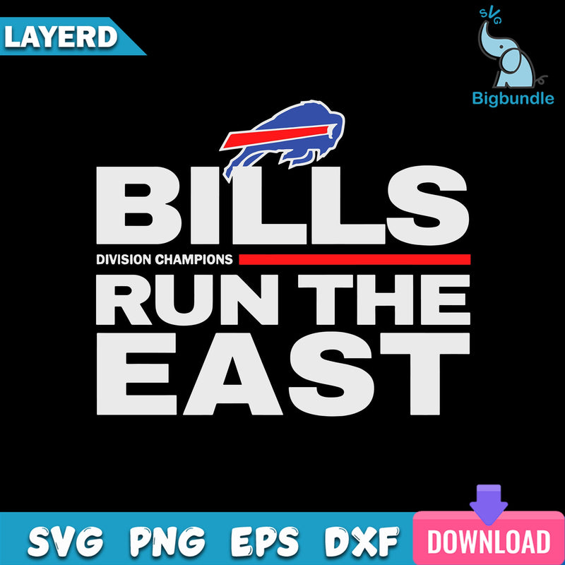 Buffalo Bills Division Champions Run The East Svg, Buffalo Bills Svg