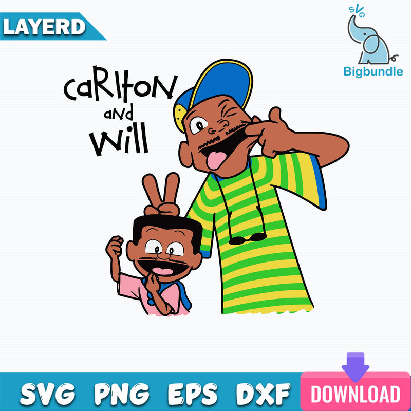 Cariton and Will Svg, Naughty Clipart Svg