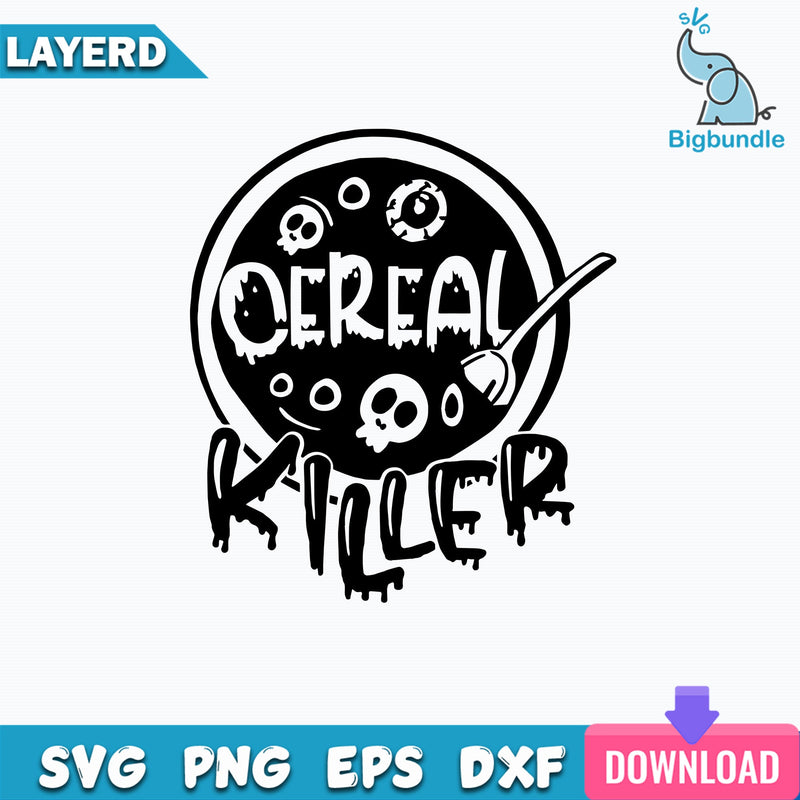 Cereal Killer SVG, Halloween SVG, Horror SVG