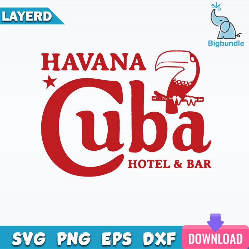 Havana Cuba Hotel & Bar Svg, Havana Svg