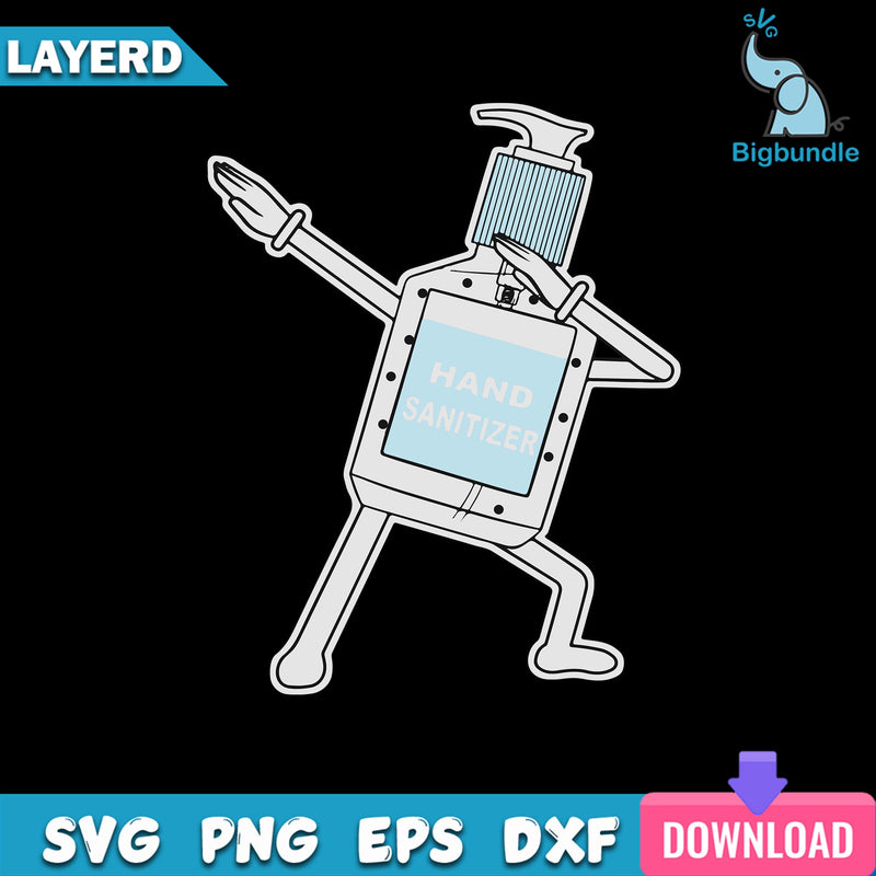 Dabbing Hand Sanitizer Medium Bottle Svg, Funny Clipart Svg