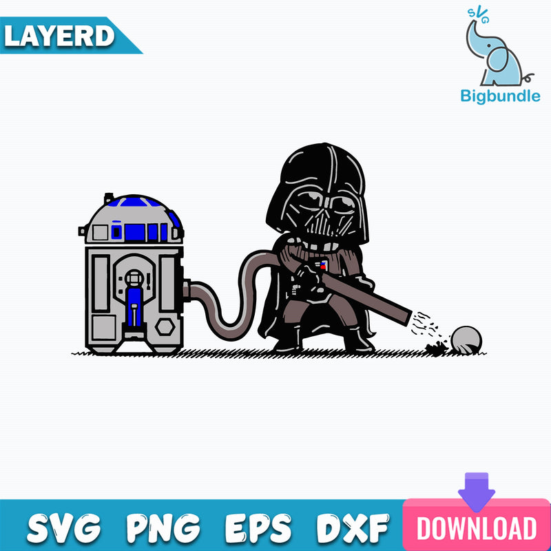 Darth Vader Vacuum Cleaner Svg, Star Warp Svg