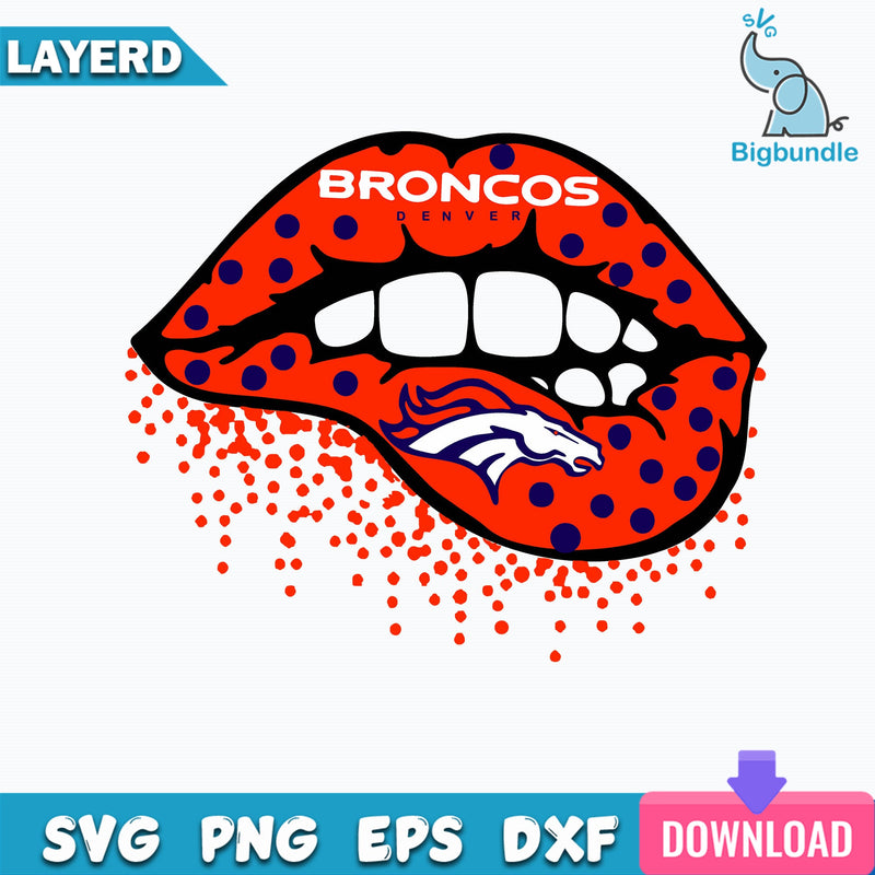 Denver Broncos Lips Inspired Svg, Broncos Svg, Denver Broncos Svg, NFl Svg