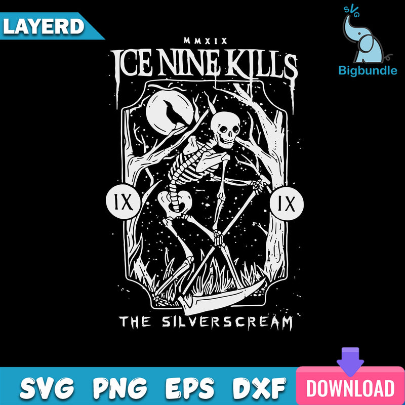 Design Ices Art Nine Kill Svg, Trending Svg, The Silver Scream Svg, Ice Nine Kills Svg