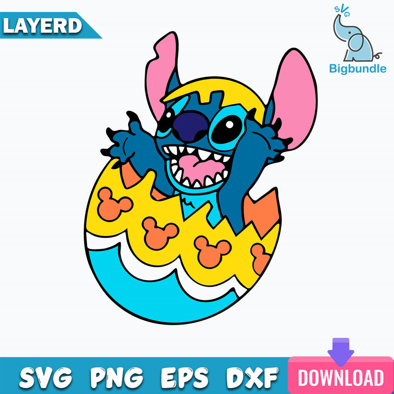 Easter Egg Stitch Svg, Stitch Cartoon Svg