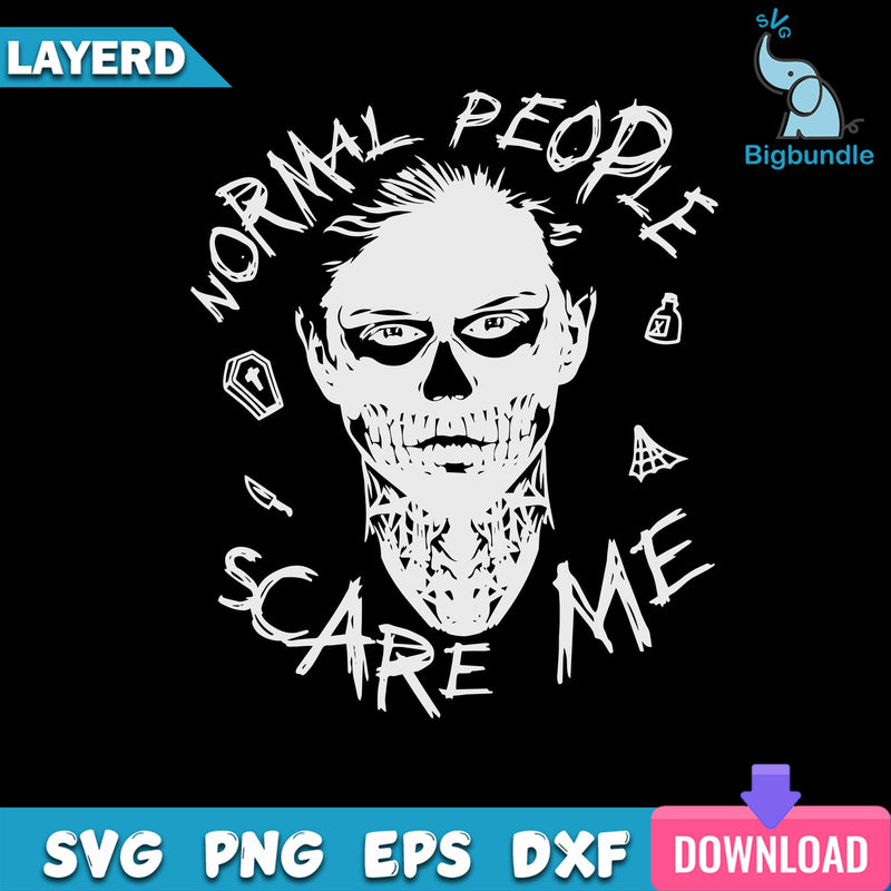 Evan Peters Normal People Scare Me Svg, Halloween Svg