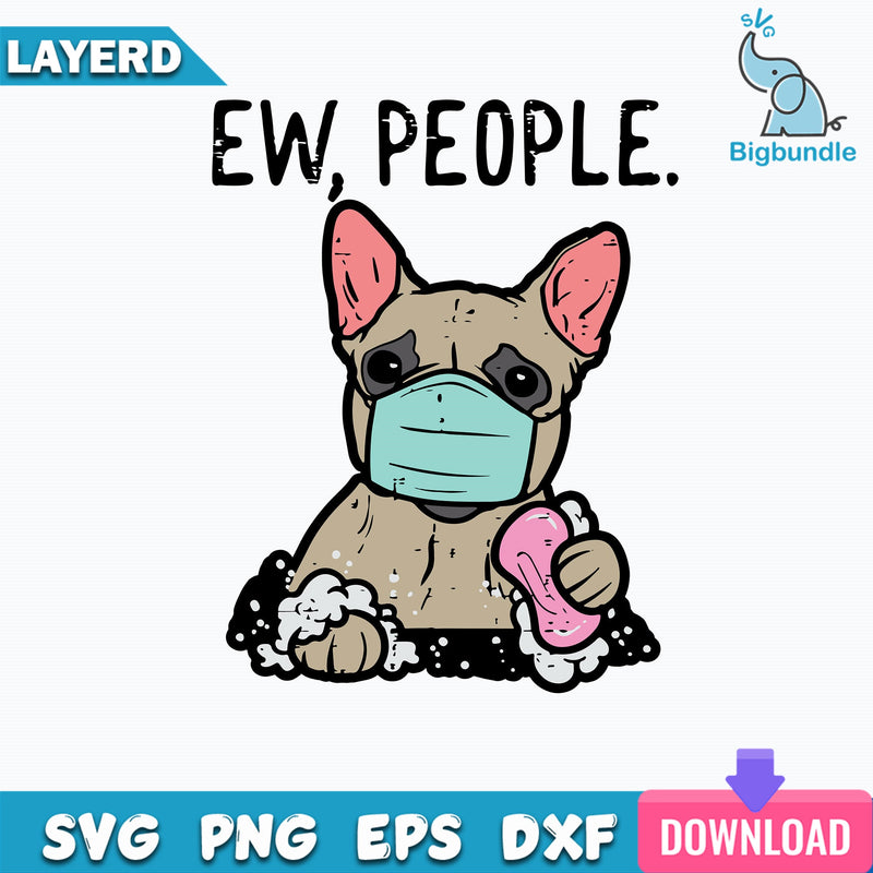 Ew People Pitbull Mask Social Distancing Svg, Pitbull Svg