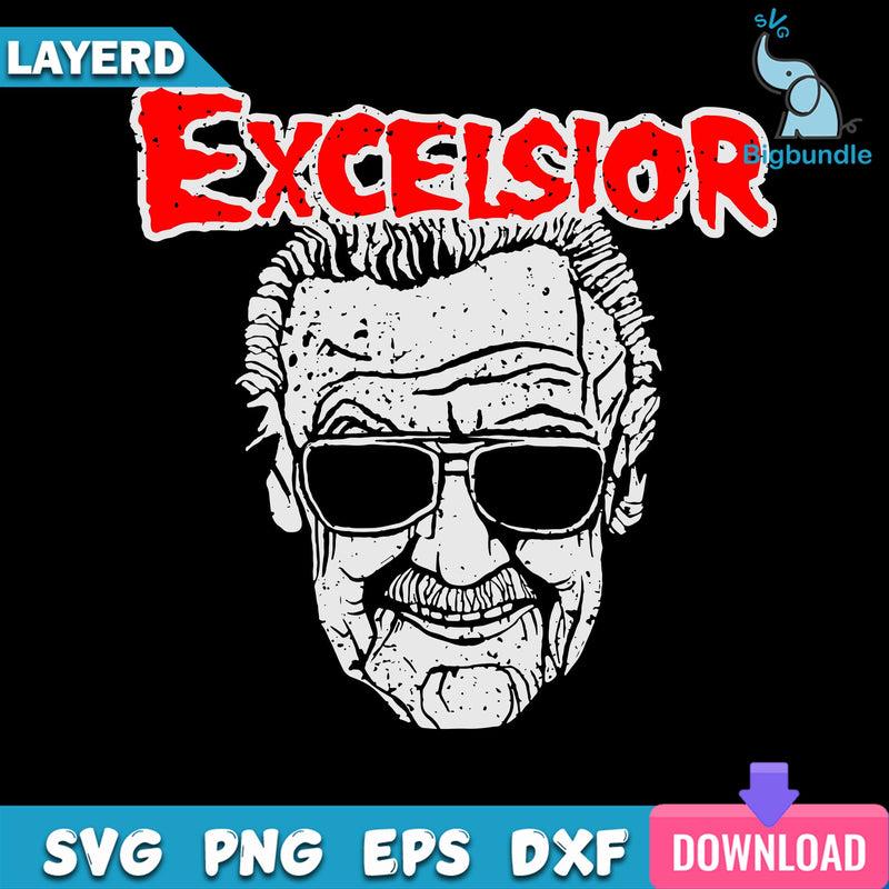 Stan Lee Excelsior Rip Svg, Silhouette Cameo, Excelsior Svg