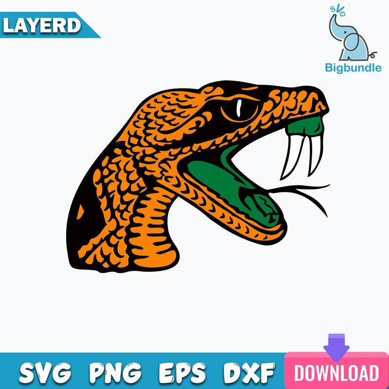 Florida A&M Rattlers Logo, Rugby Svg