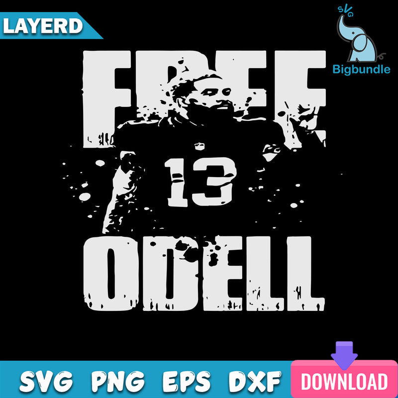 Free Odell Beckham Jr Football Svg, Free Odell Svg