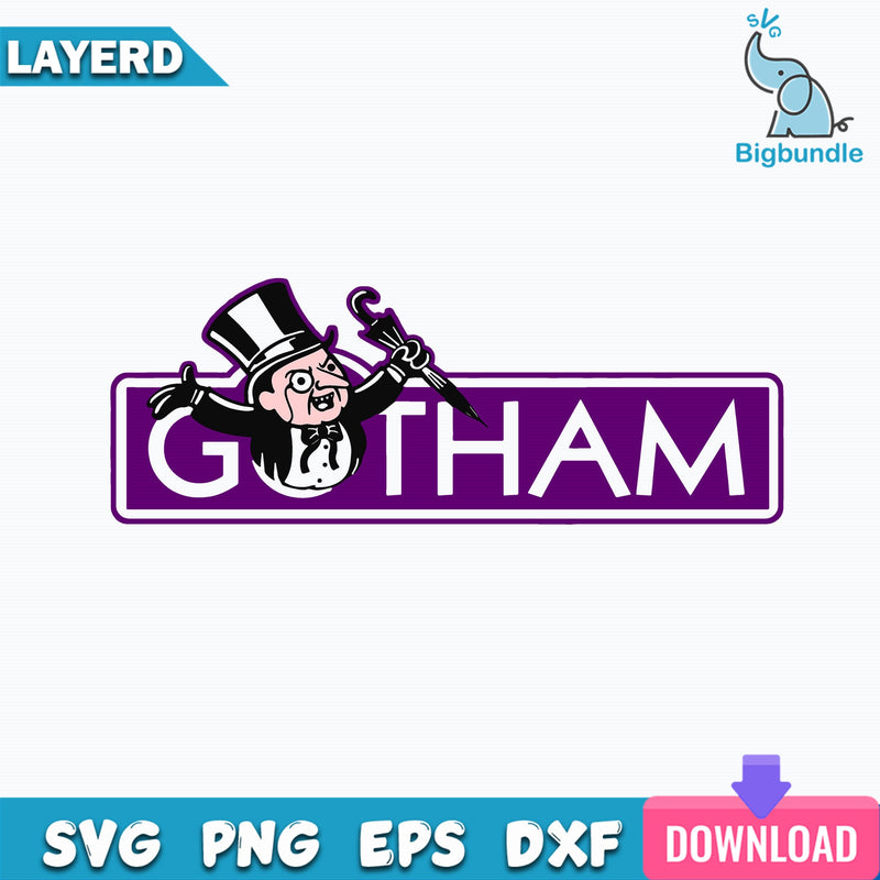 Gotham Gothopoly Svg, Gotham Svg, Png Dxf Eps File