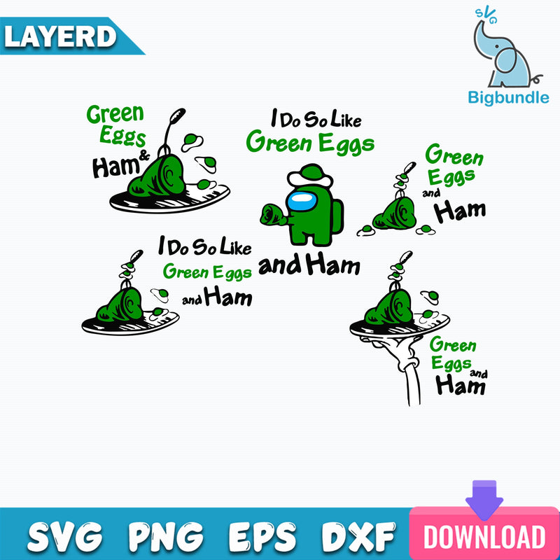 Green Eggs and Ham Svg, Among Us Svg, Dr Seuss Svg