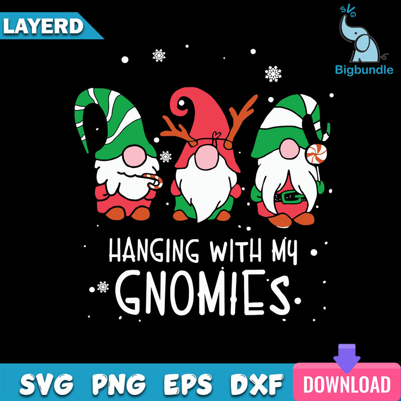 Hanging With My Gnomies Christmas Svg, Gnome Svg, Christmas Svg