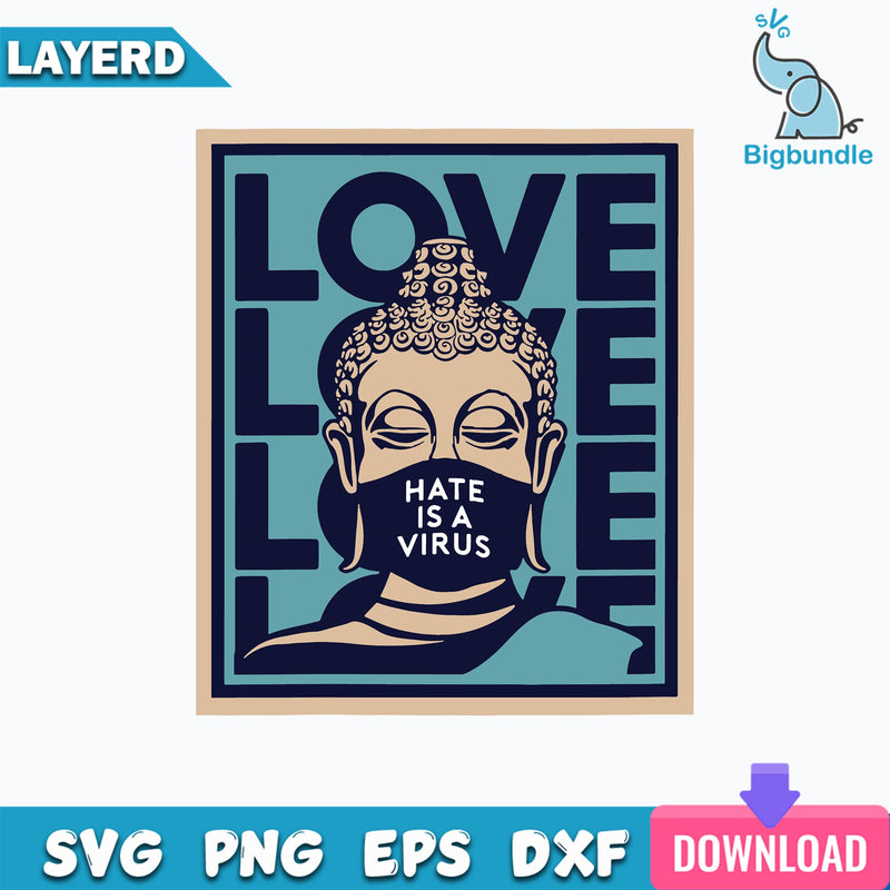 Hate Is A Virus Svg, Virus Svg, Funny Svg