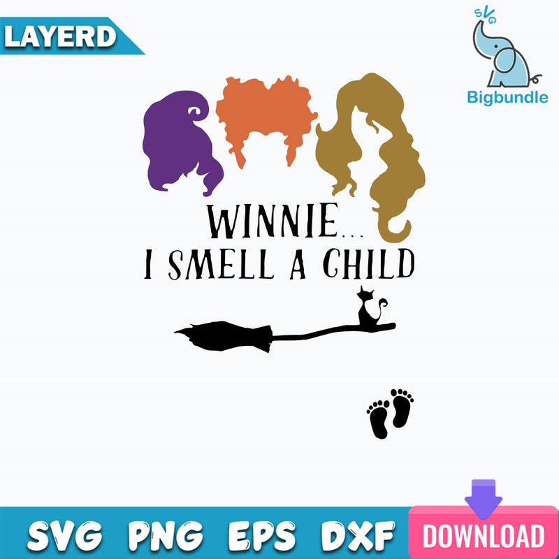 Winnie I smell a child Svg, Hocus Pocus Svg, Halloween Svg