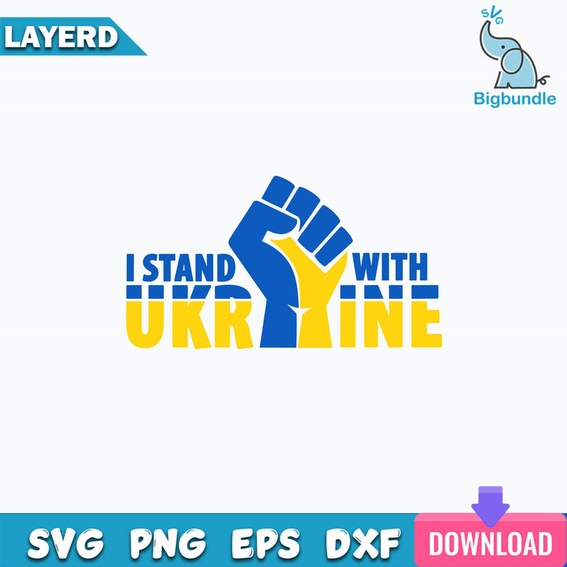 Stand with Ukraine svg, Support Ukraine design