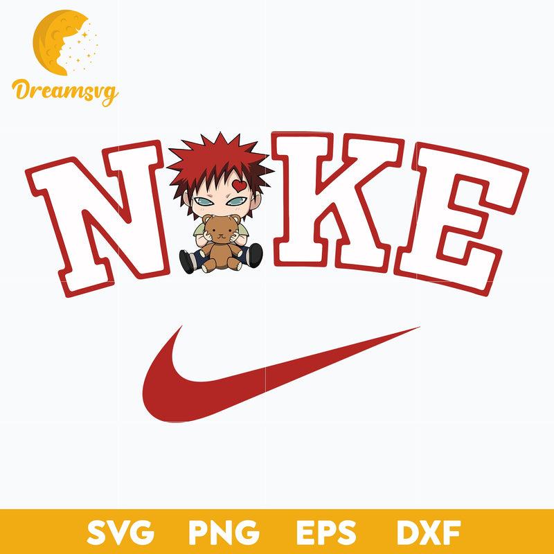 Gaara x Nike Svg, Gaara Svg, Gaara Naruto Svg, Anime Naruto Svg, Naruto Characters Svg, file for cricut, Anime svg, png, eps, dxf digital download