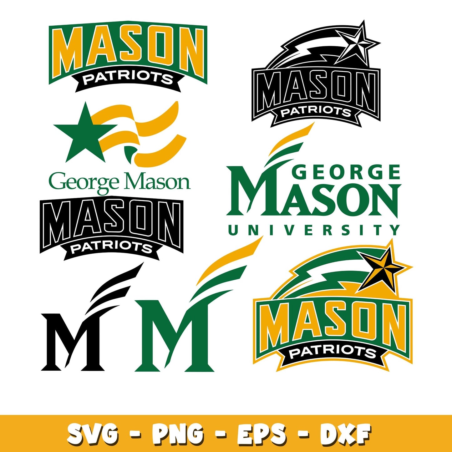 George Mason Patriots Bundle svg, George Mason Patriots logo svg, ncaa svg