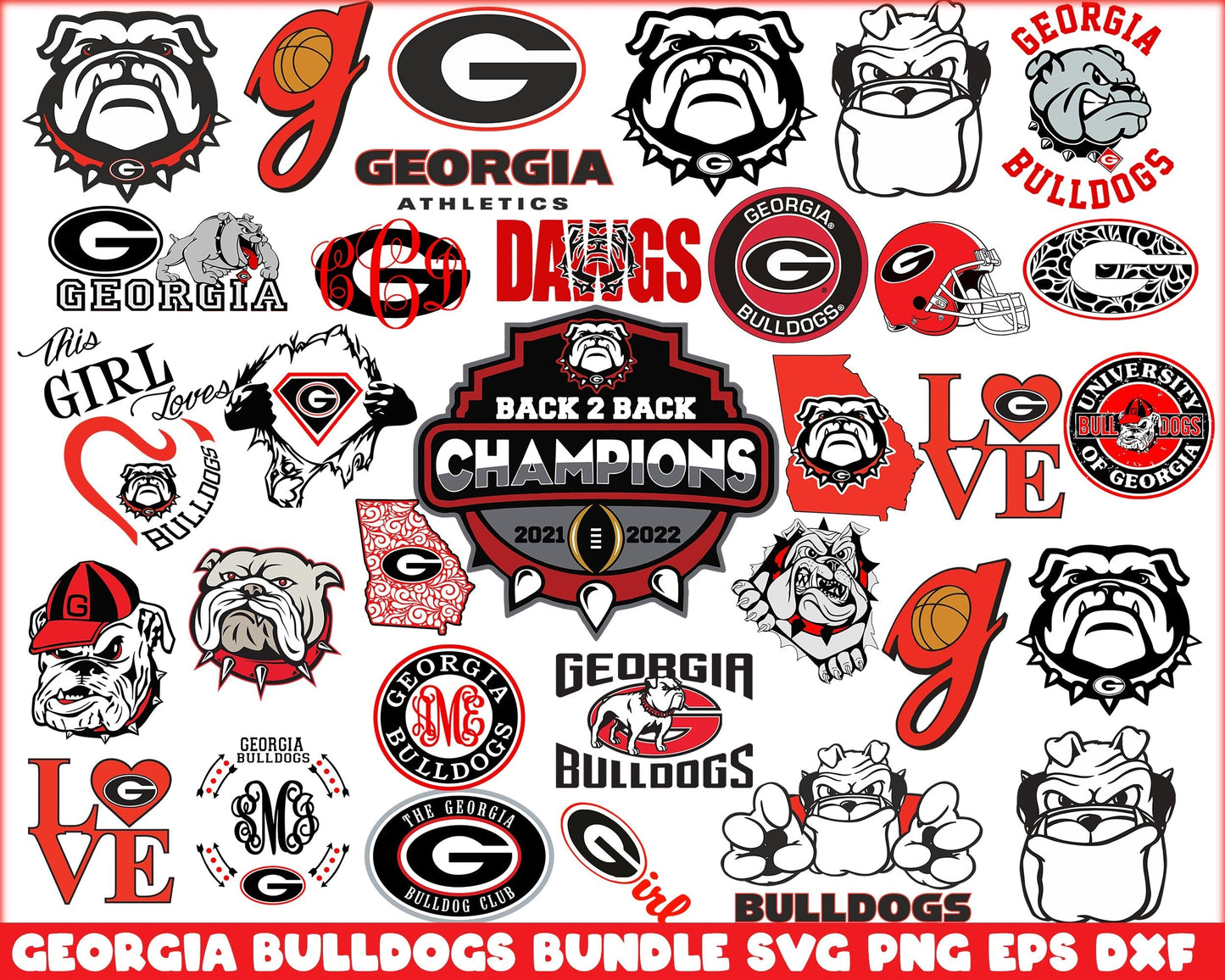 Georgia-Bulldogs Svg, Georgia-Bulldogs Football Team svg, N C A A Football Svg, Cricut, SVG, M--L--B Svg, N-F-L Svg png eps dxf download