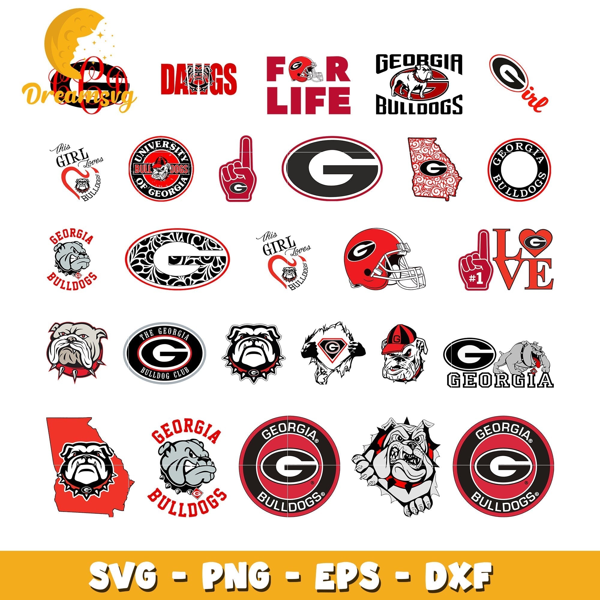 Georgia bulldogs design bundle svg, georgia bulldogs football svg