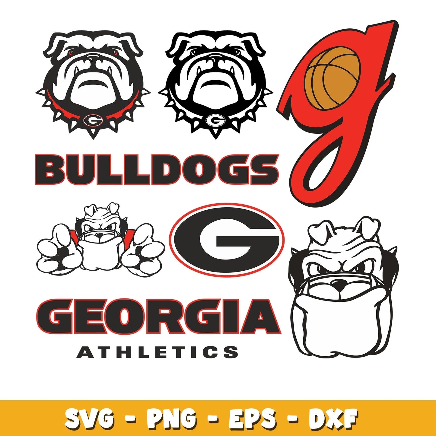 Georgia Bulldogs Bundle svg, Georgia Bulldogs logo svg, ncaa svg