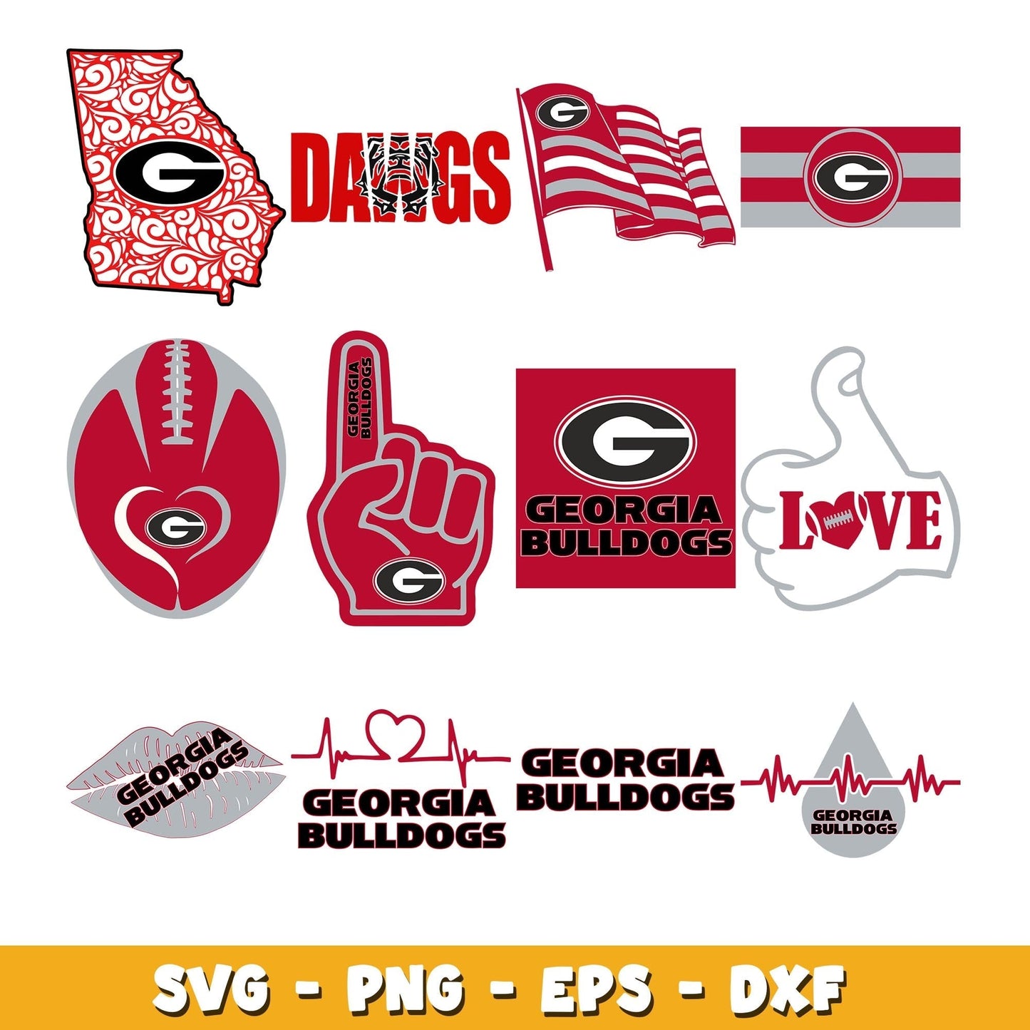 Georgia bulldog  Football Bundle svg, Georgia bulldog  logo svg, ncaa svg