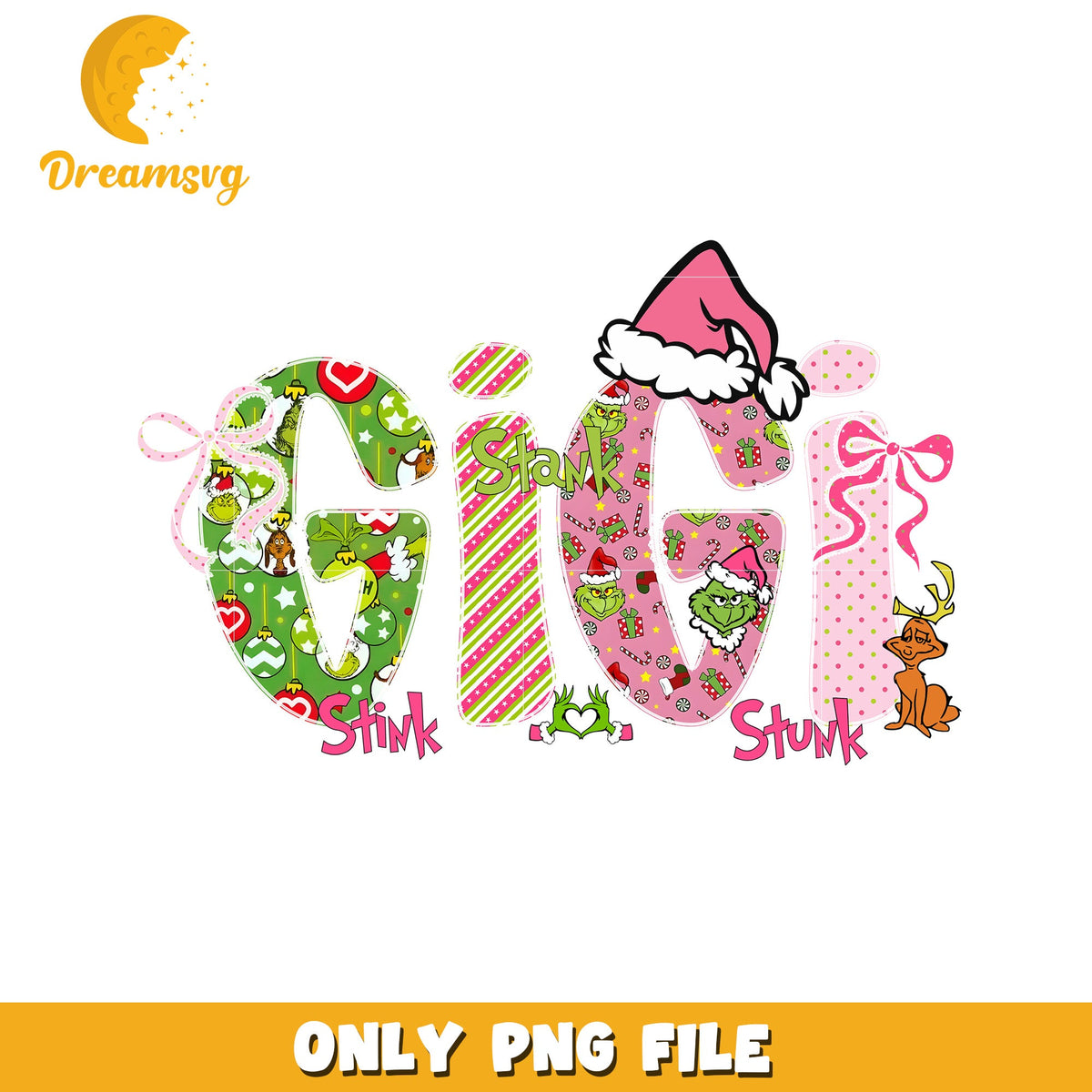 Gigi design png, christmas season png, disney png