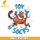 Glitter fox in socks png, dr seuss cast png, cartoon png