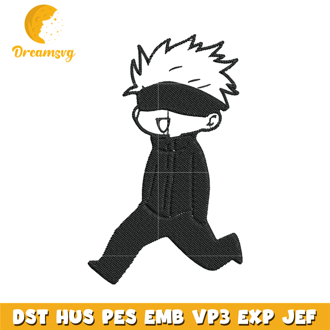 Gojo cute Embroidery Design